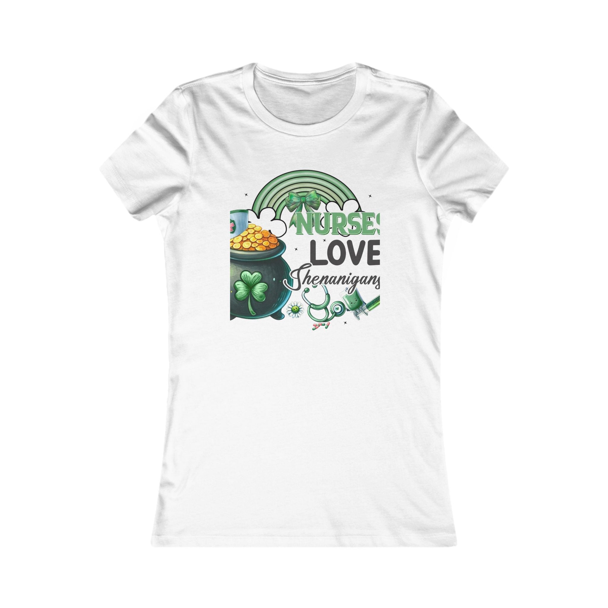 Women's Favorite Tee slim fit crew neck T-shirt in airlume cotton with longer body length