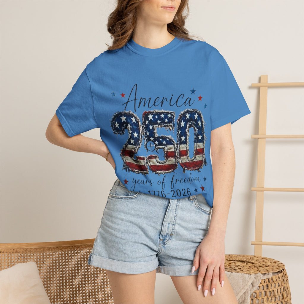 America 250 T-Shirt — 1776–2026 Stars & Stripes Patriotic Tee