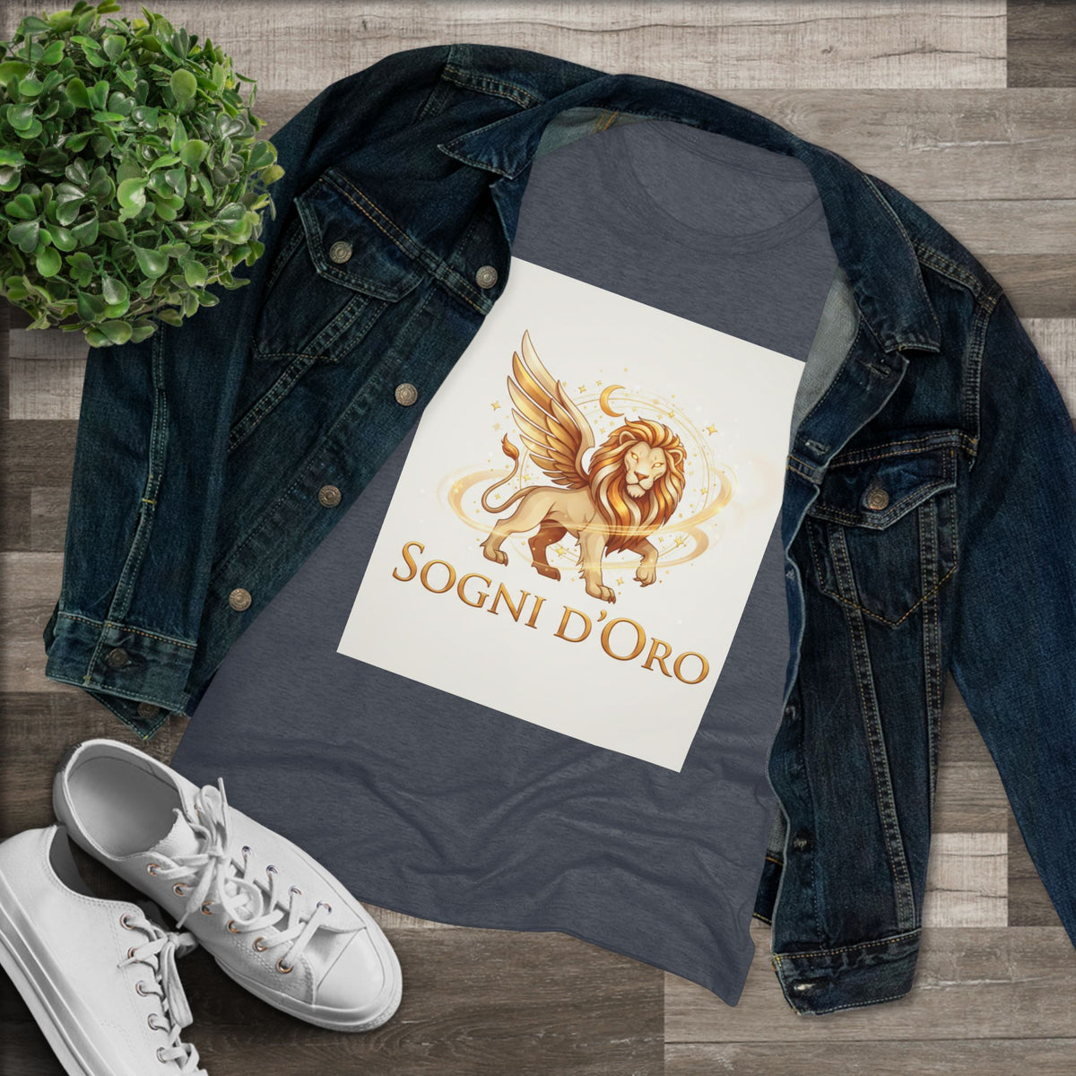 Sogni d'Oro Golden Winged Lion Women's Tee