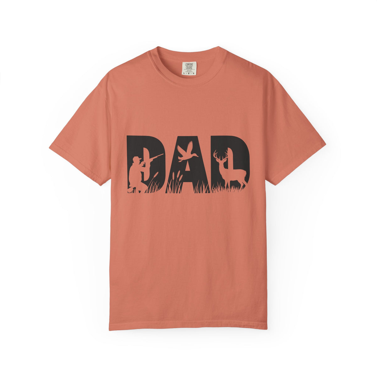 Dad Silhouette Nature T-Shirt — 'DAD' Deer & Camper Outdoor Graphic Tee