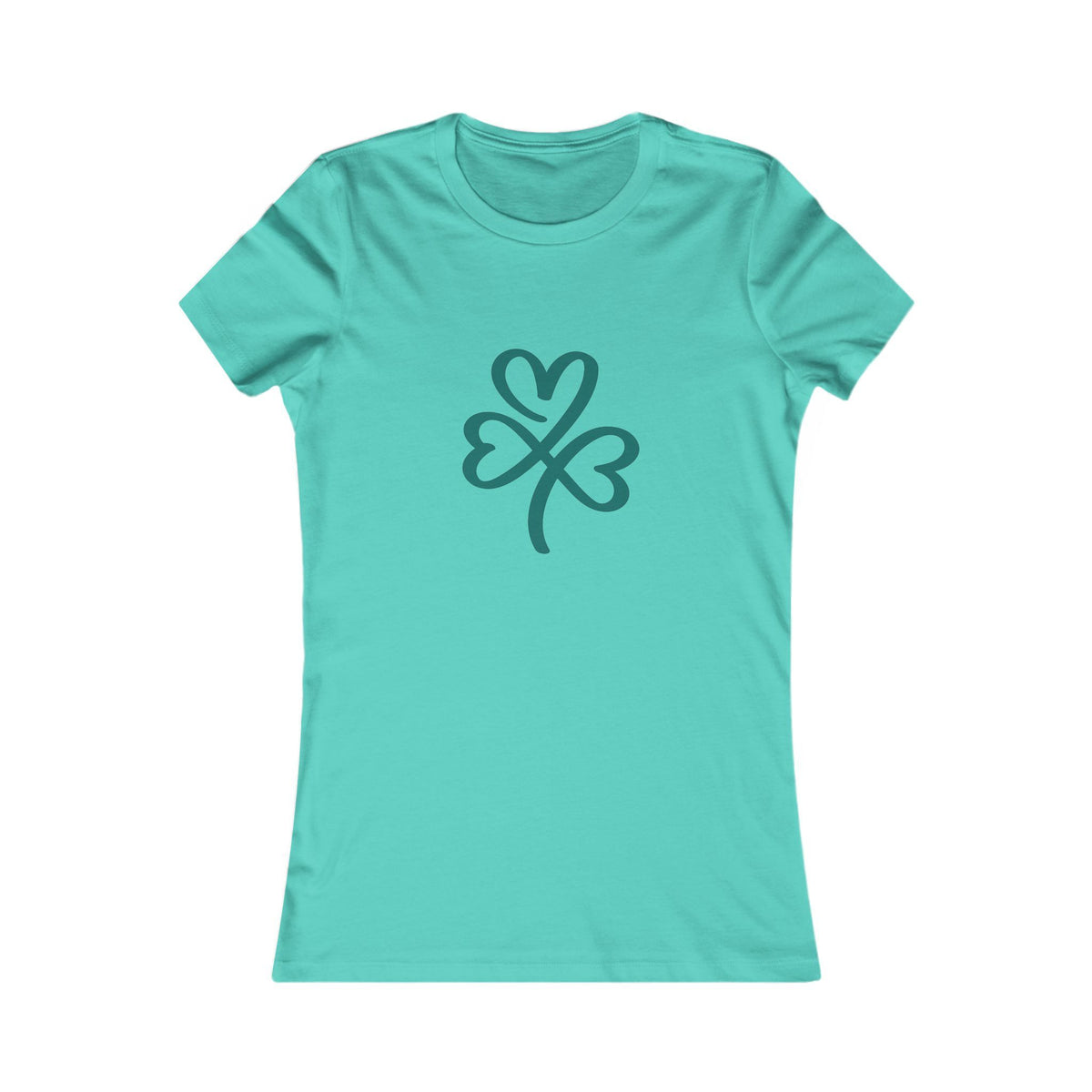 Women's Tee — Minimal Heart-Shamrock Graphic (St. Patrick's Day Casual Shirt)