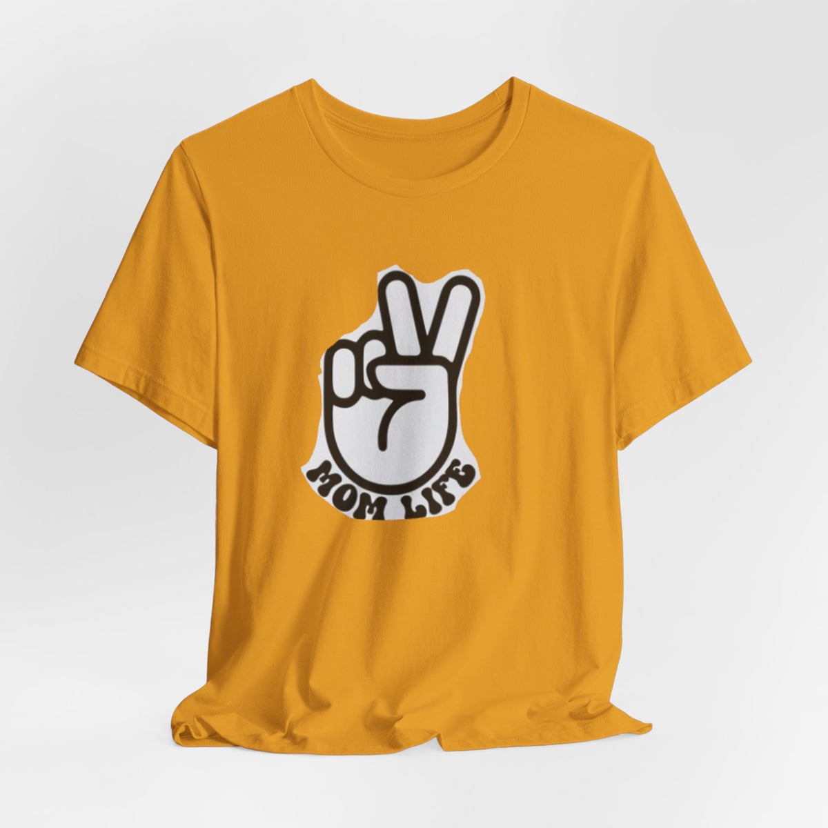 Mom Life Peace Sign T-Shirt — Casual Graphic Tee for Moms