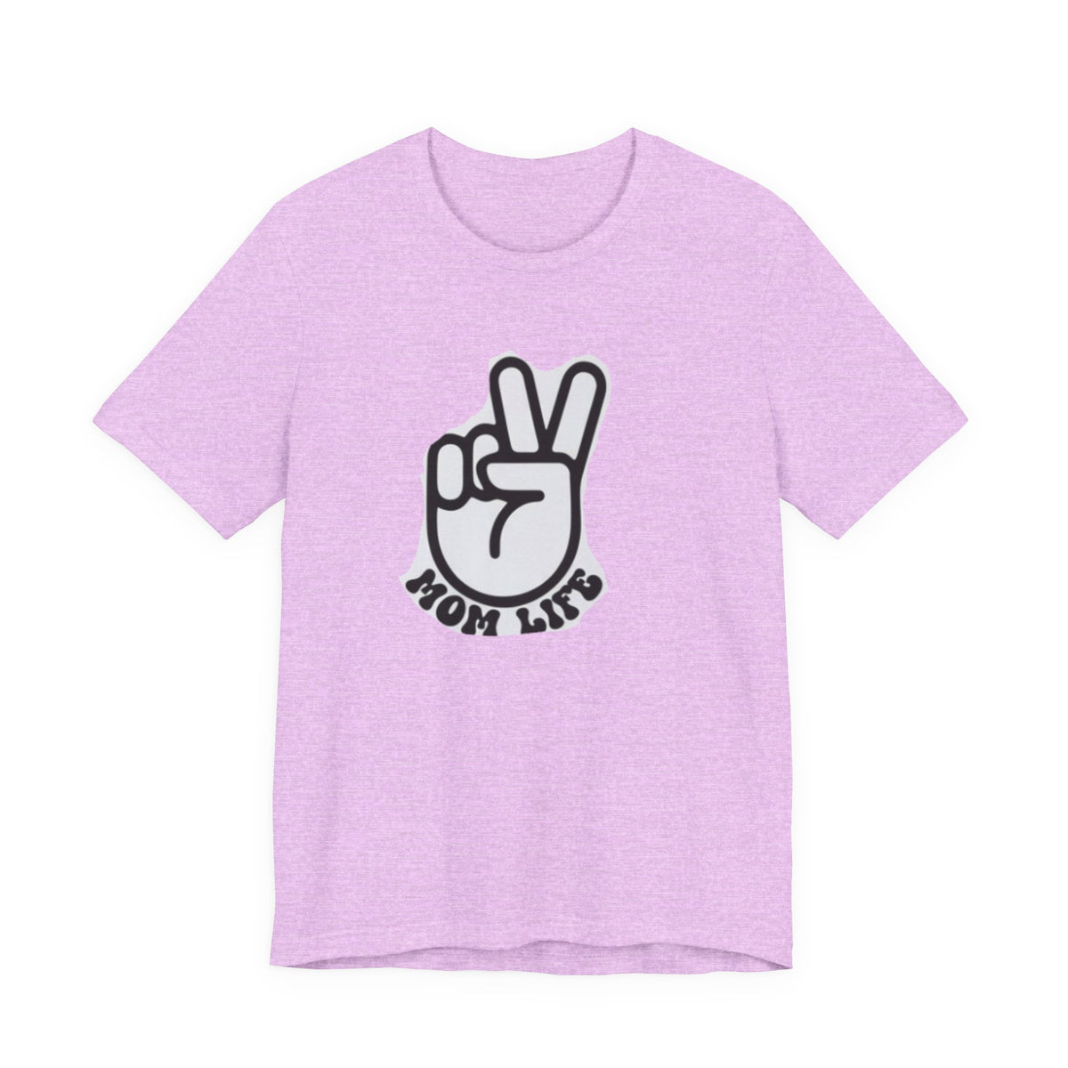 Mom Life Peace Sign T-Shirt — Casual Graphic Tee for Moms