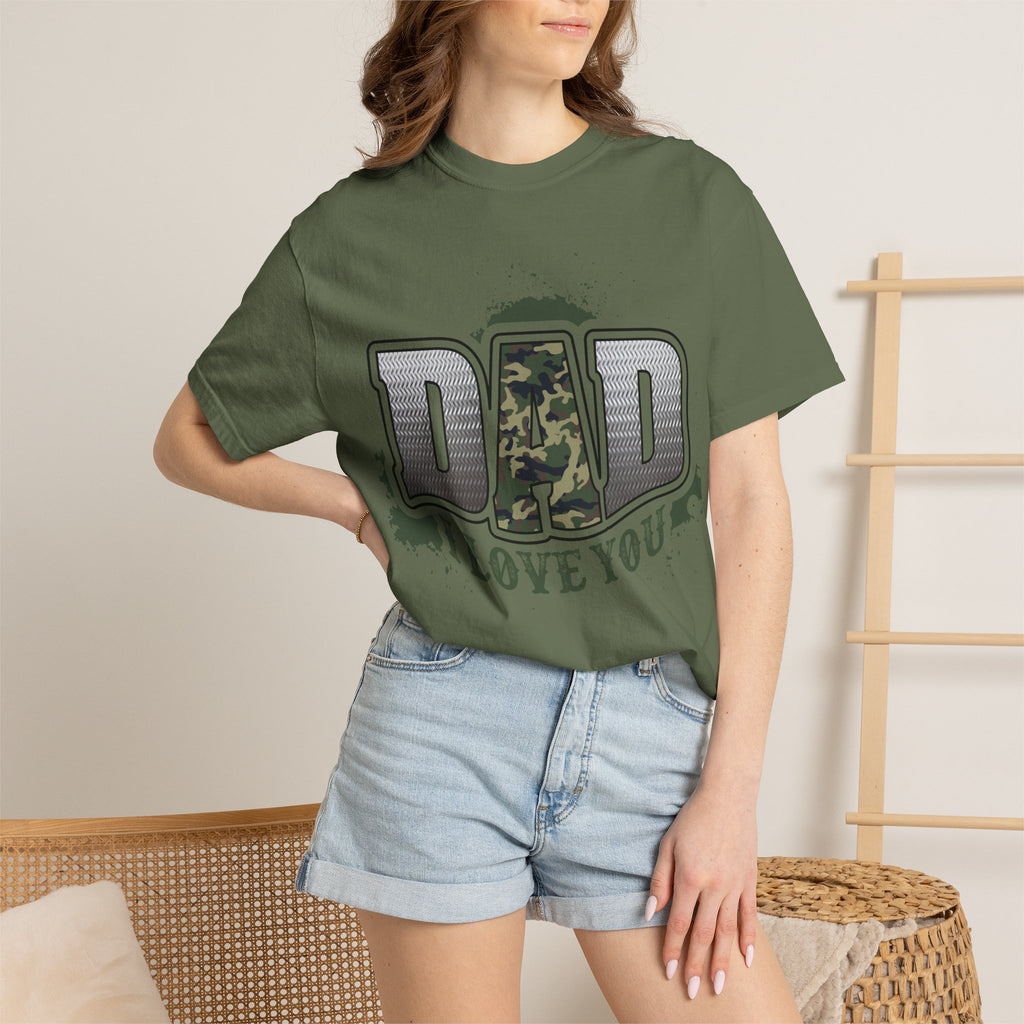 Dad I Love You Camo Graphic T-Shirt
