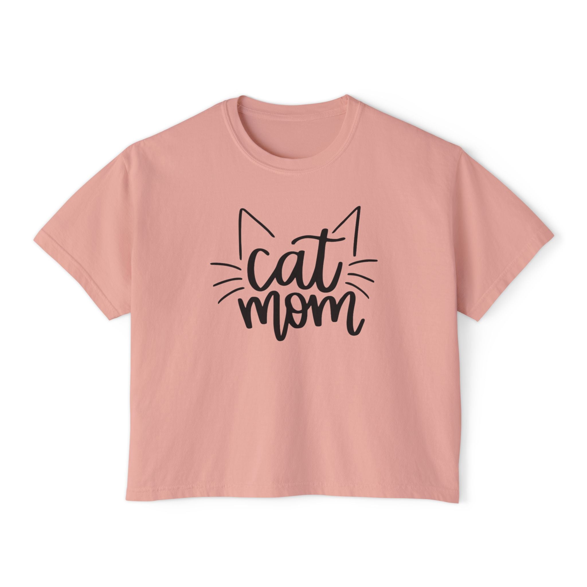 Cat Mom Boxy Cotton Tee