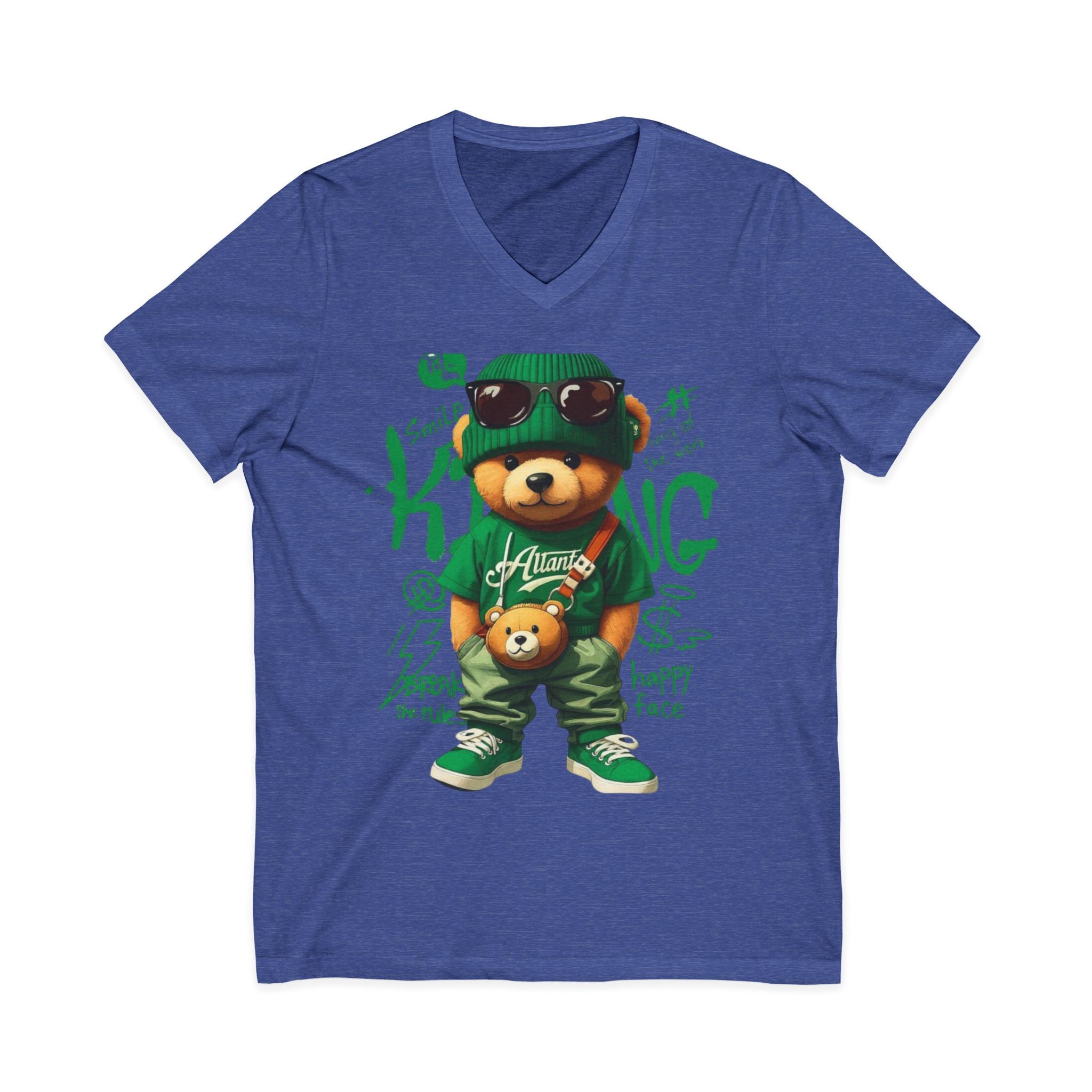 Cotton Teddy Bear V-Neck Tee