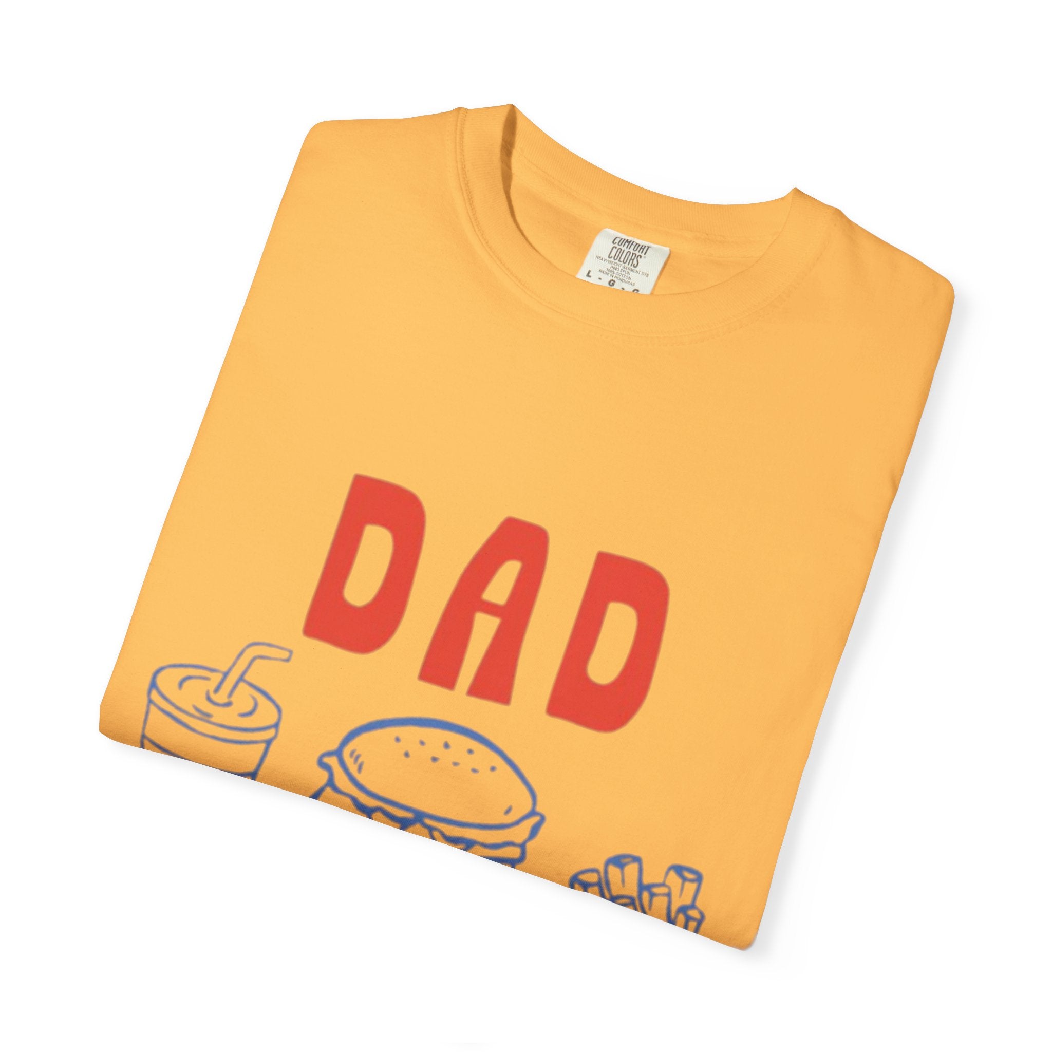 Dad Tax T-Shirt — Funny Father’s Day Tee with Burger, Fries & Drink Graphic