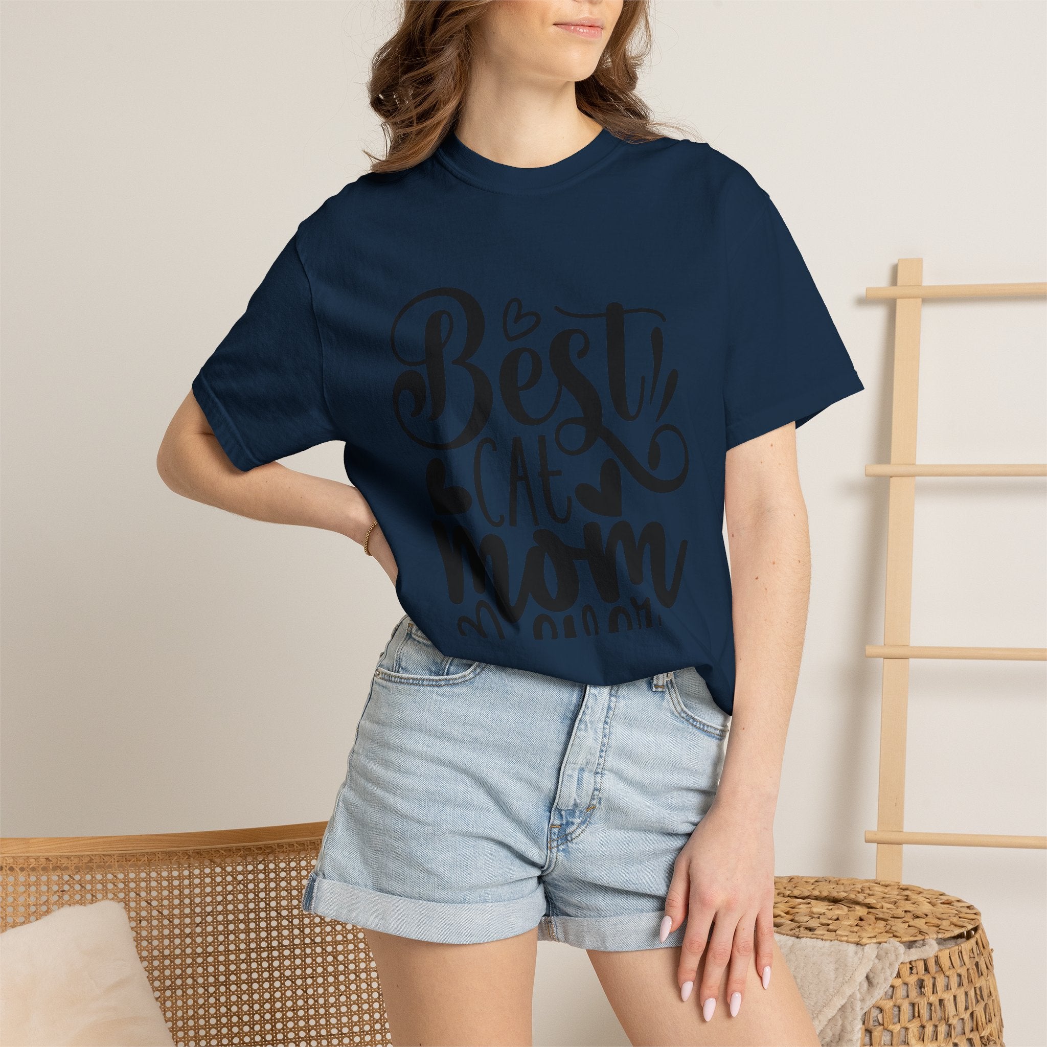 Garment-Dyed Cat Mom Tee