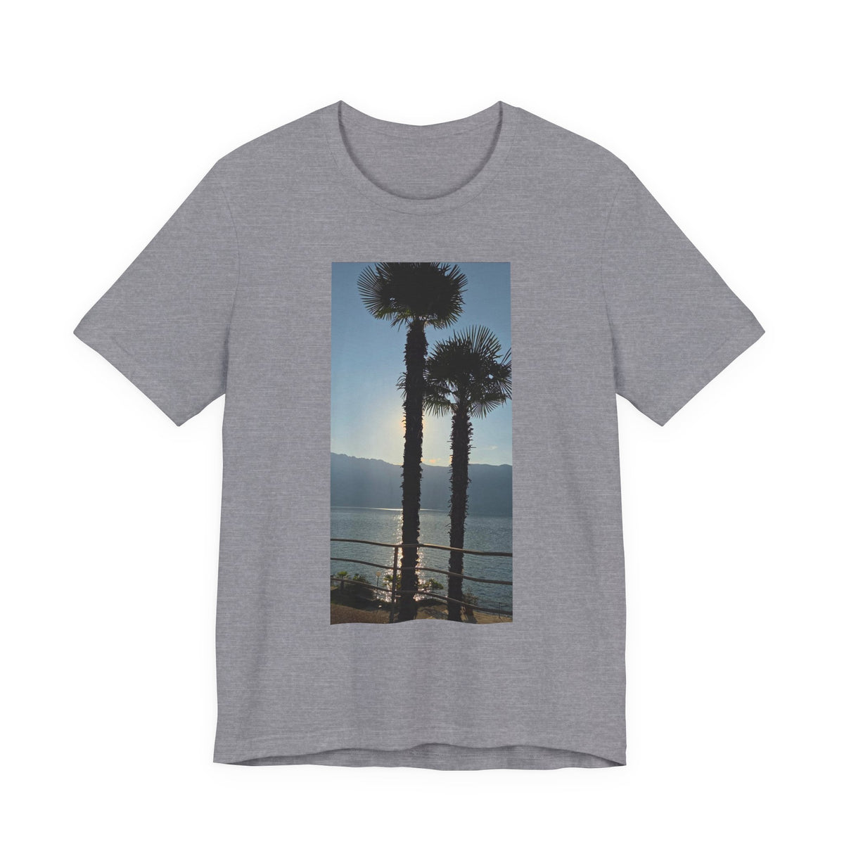 Palm Trees Sunset T‑Shirt — Coastal Photo Tee