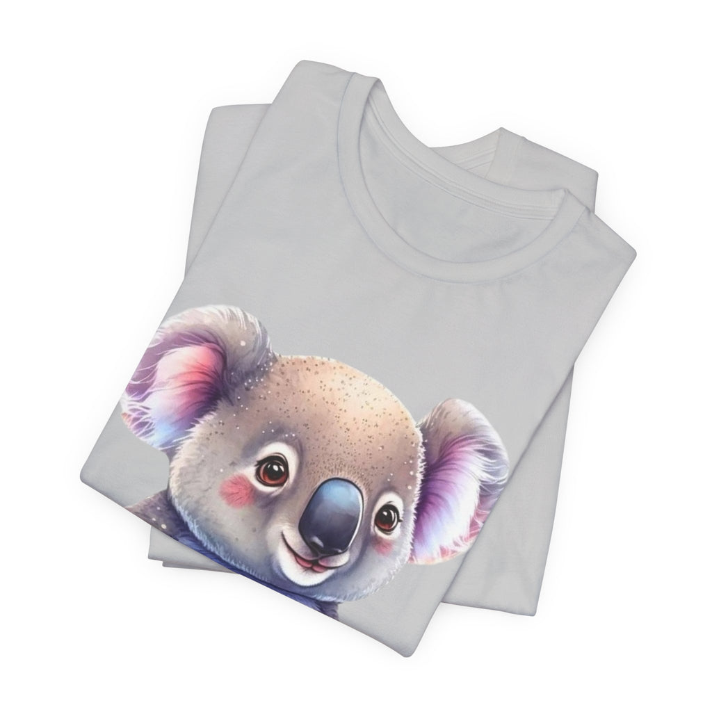 Cute Koala Graphic Tee — Adorable Baby Koala with Flowers T-Shirt