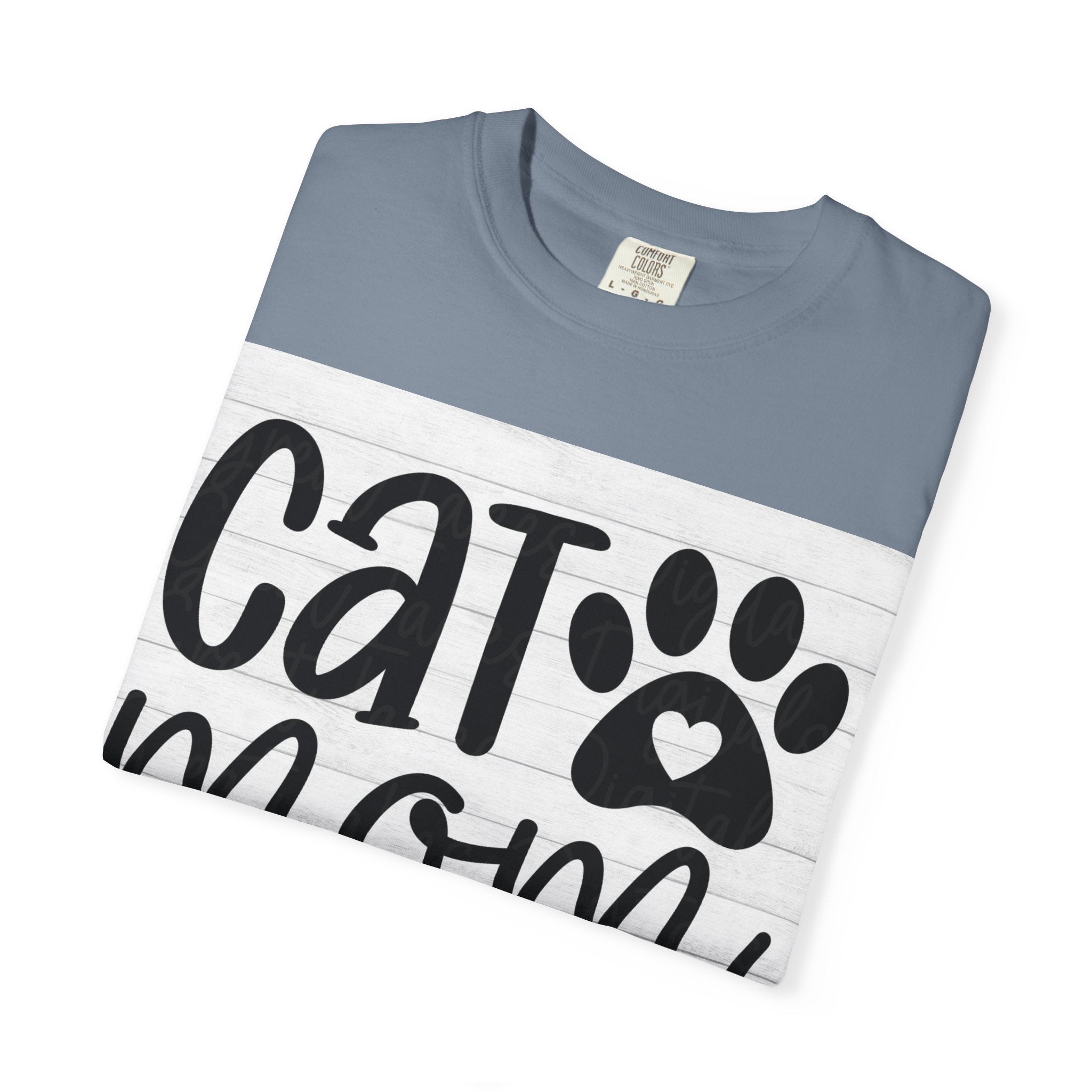 Garment-Dyed Cat Mom Tee