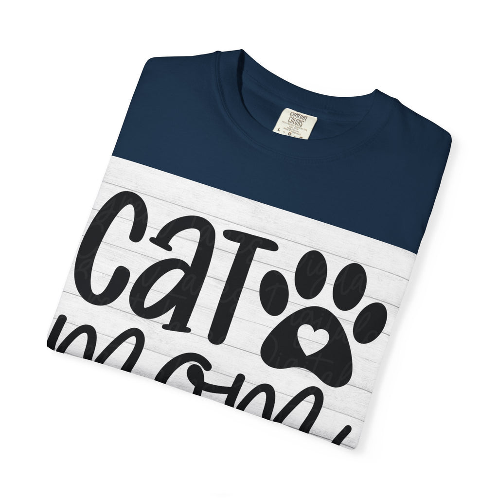 Garment-Dyed Cat Mom Tee