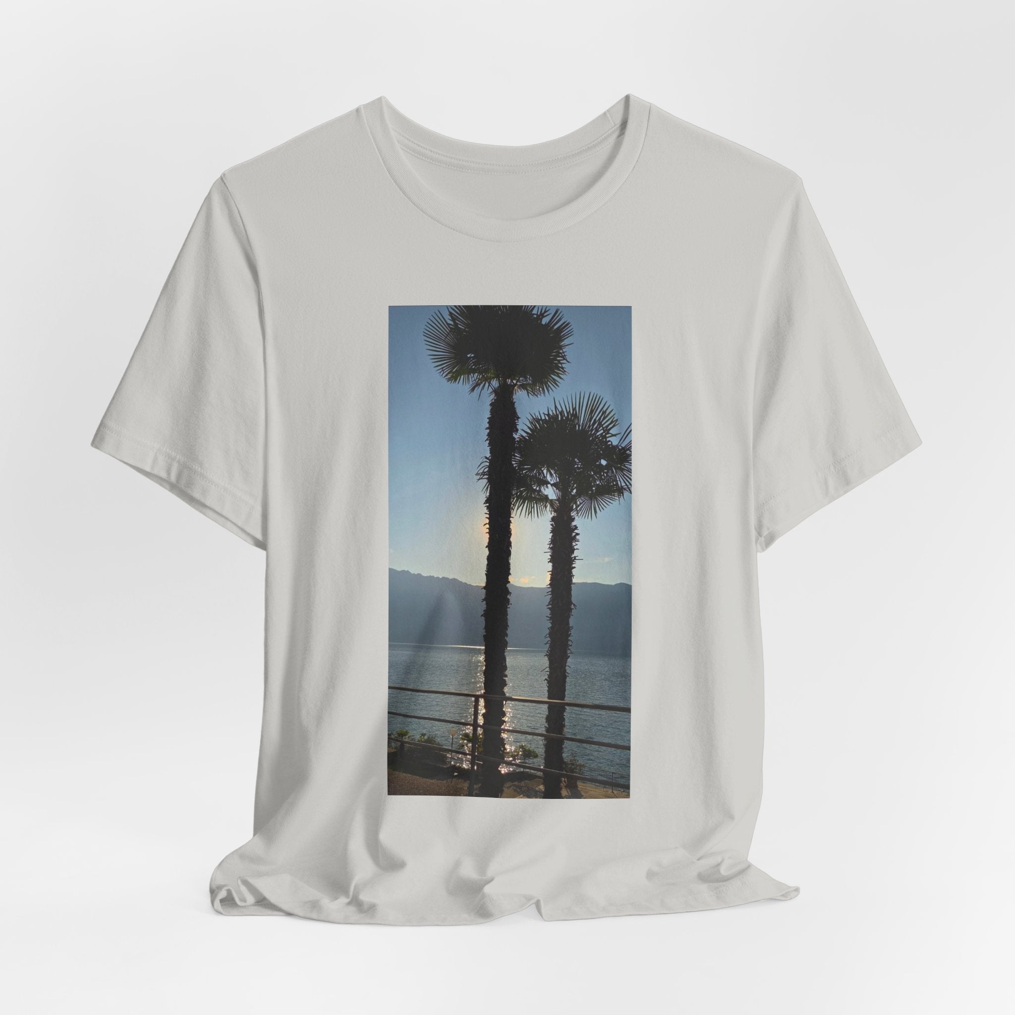 Palm Trees Sunset T‑Shirt — Coastal Photo Tee