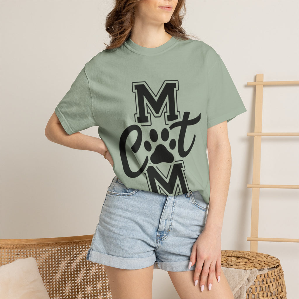 Garment-Dyed Cat Mom Tee