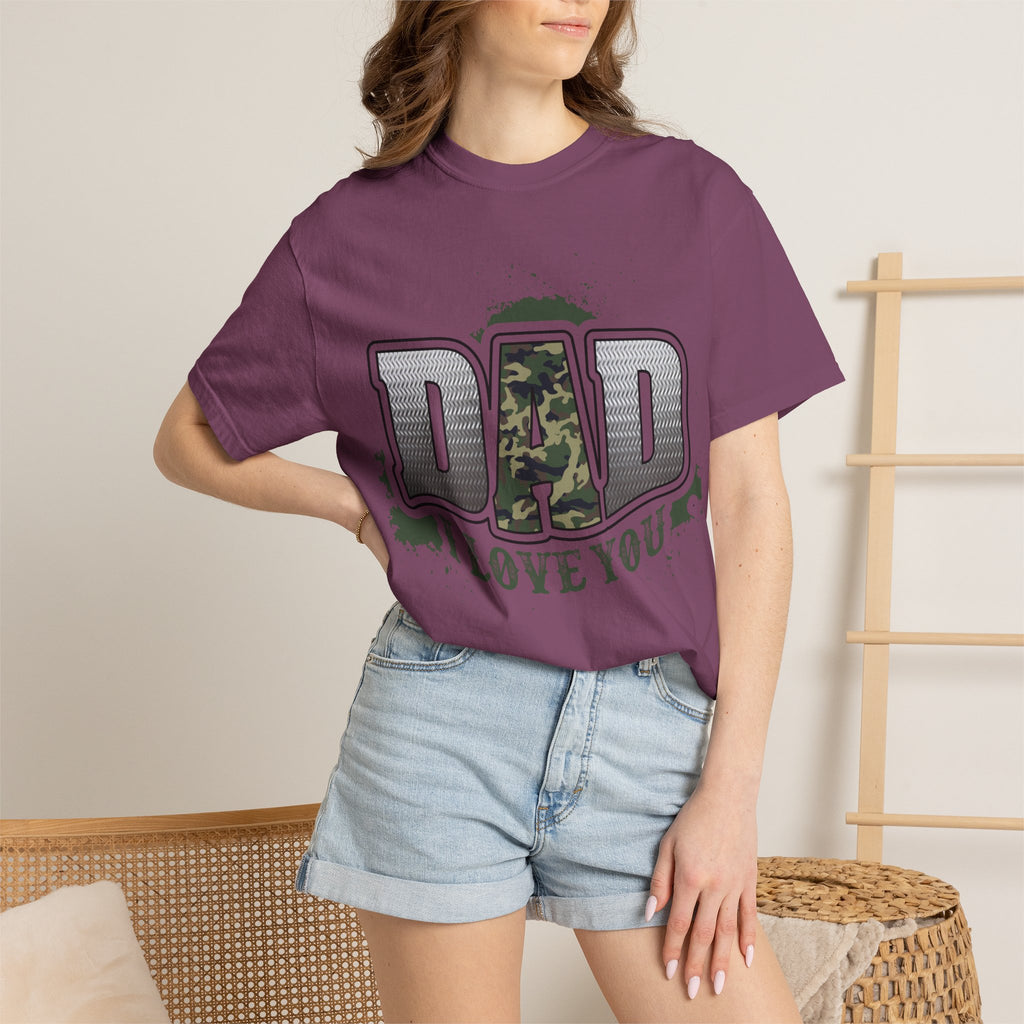Dad I Love You Camo Graphic T-Shirt