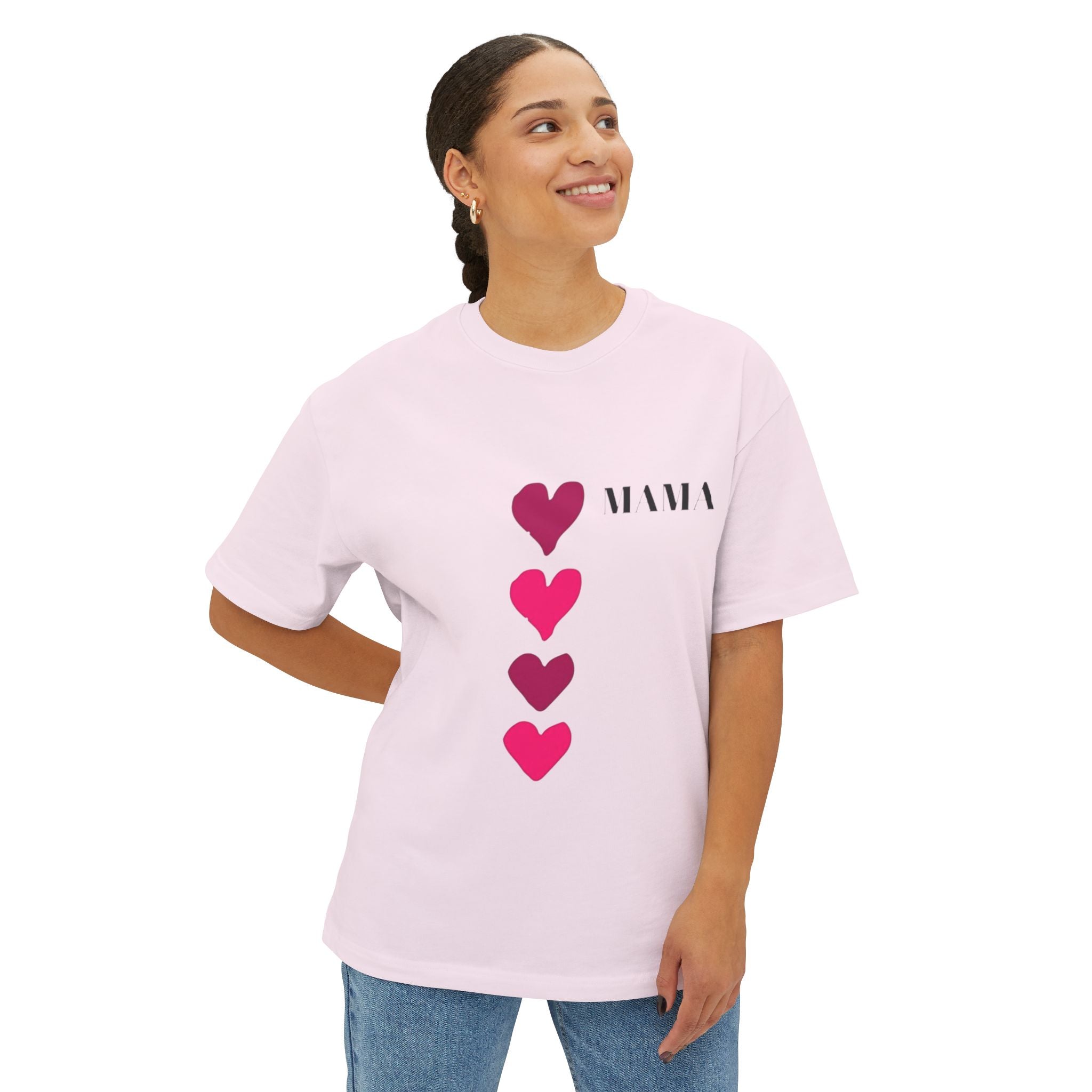 Oversized Cotton Mom Bear Tee