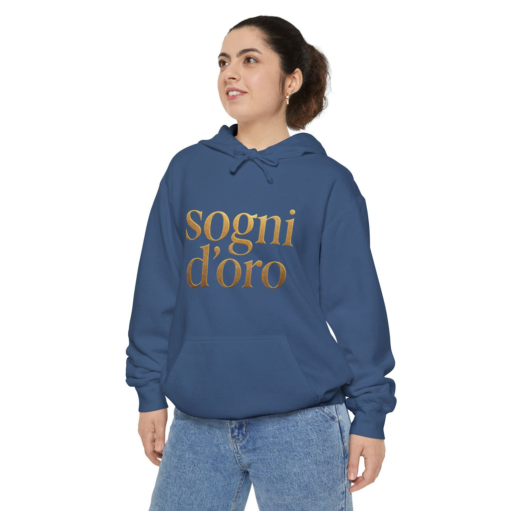 Heavyweight Gold-Print Hoodie