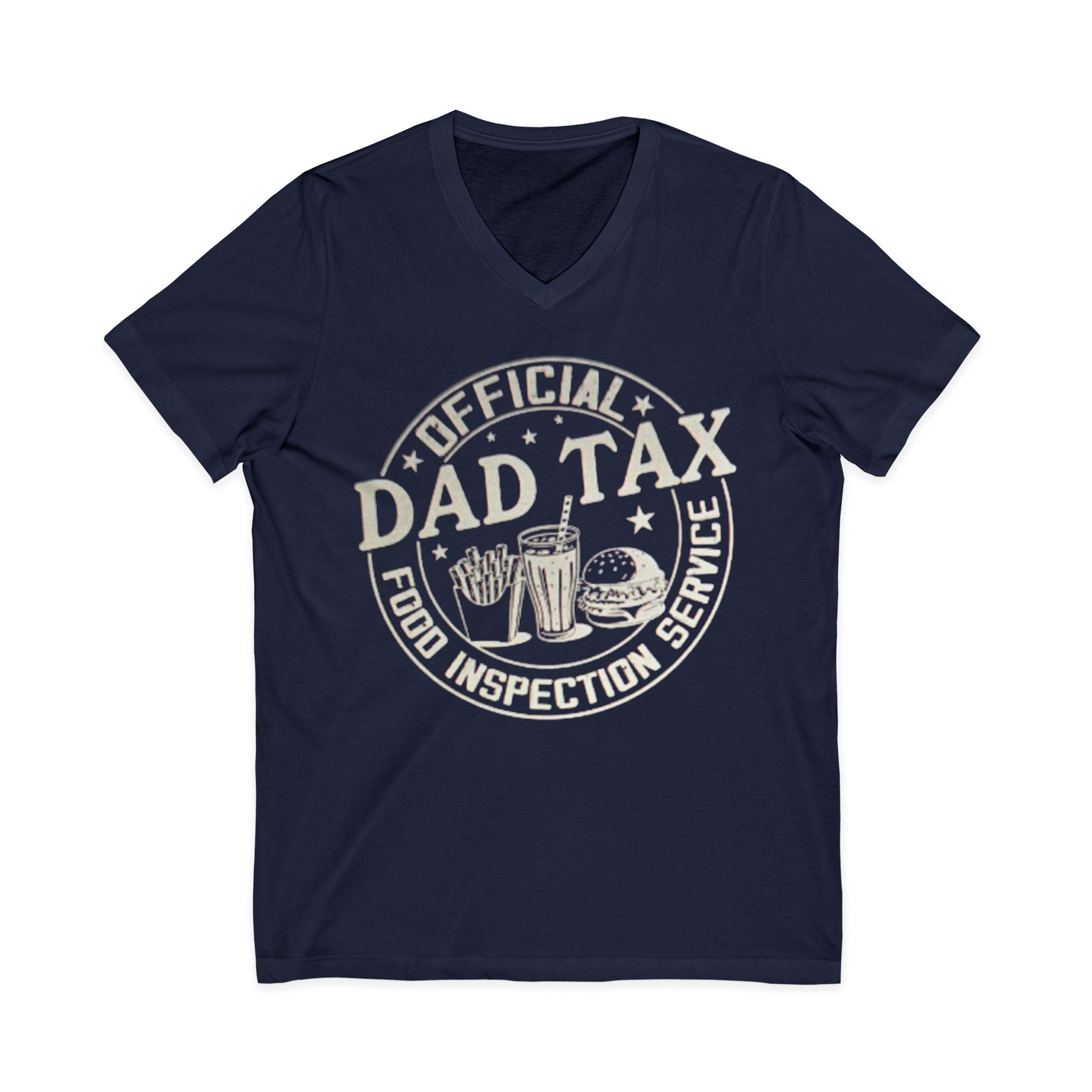 Dad Tax T‑Shirt — "Official Dad Tax Food Inspection Service" V‑Neck Tee