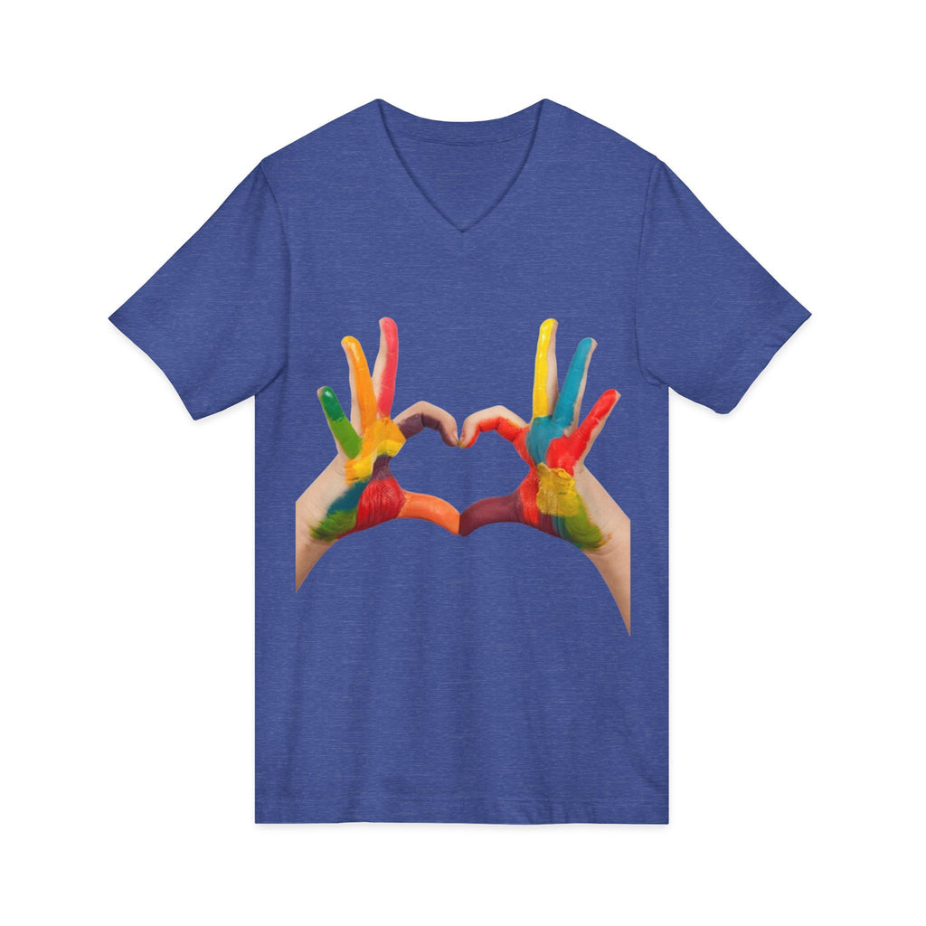 Unisex Jersey Short Sleeve V-Neck Tee