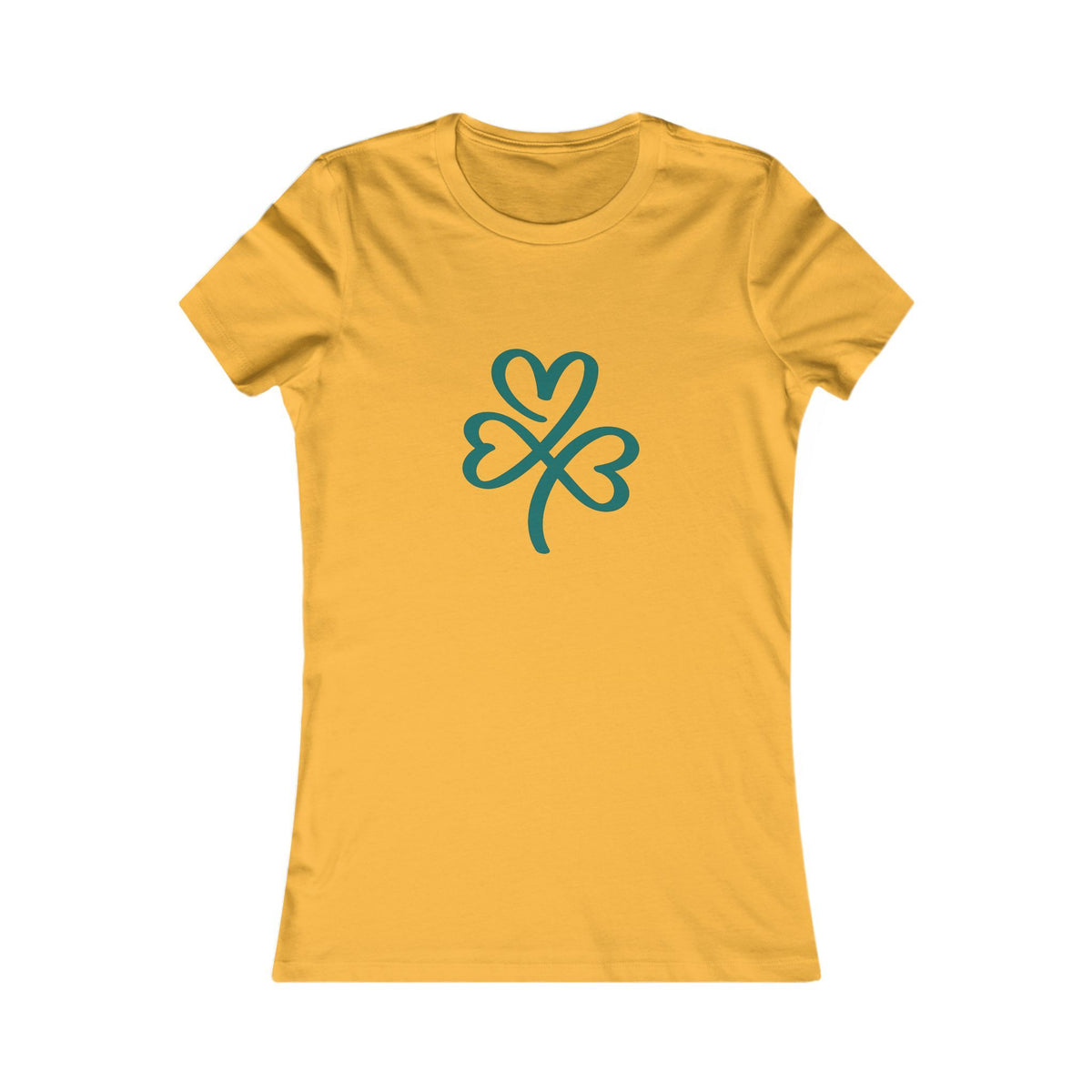 Women's Tee — Minimal Heart-Shamrock Graphic (St. Patrick's Day Casual Shirt)