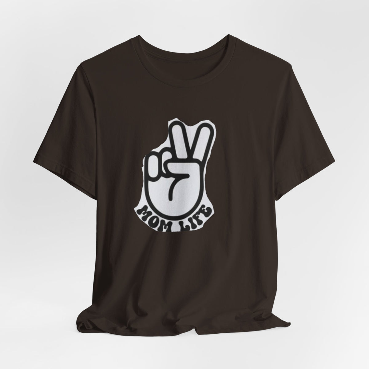 Mom Life Peace Sign T-Shirt — Casual Graphic Tee for Moms