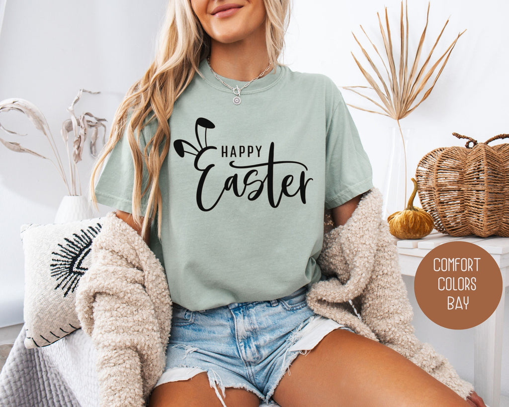 Happy Easter Bunny Comfort Colors Shirt-2
