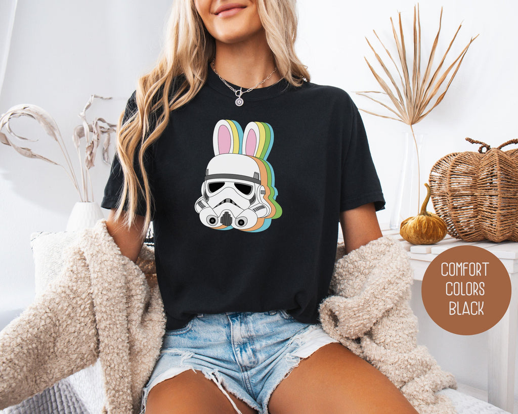 Storm Trooper Easter Bunny Comfort Colors Shirt-0