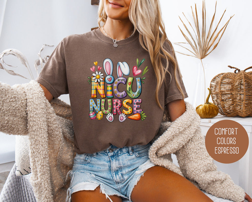 NICU Easter Nurse Comfort Colors Shirt-7