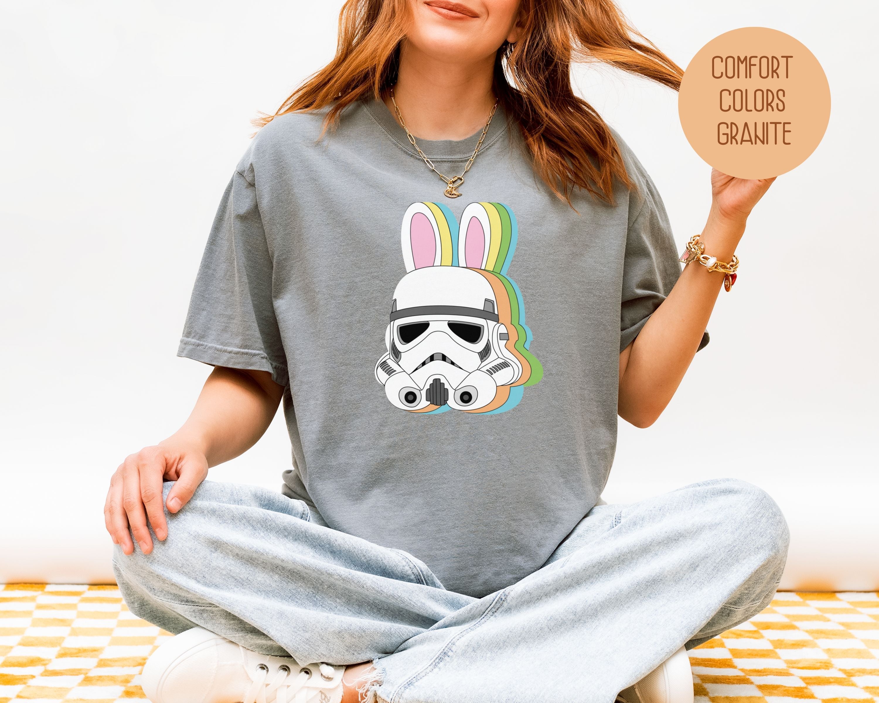 Storm Trooper Easter Bunny Comfort Colors Shirt-2