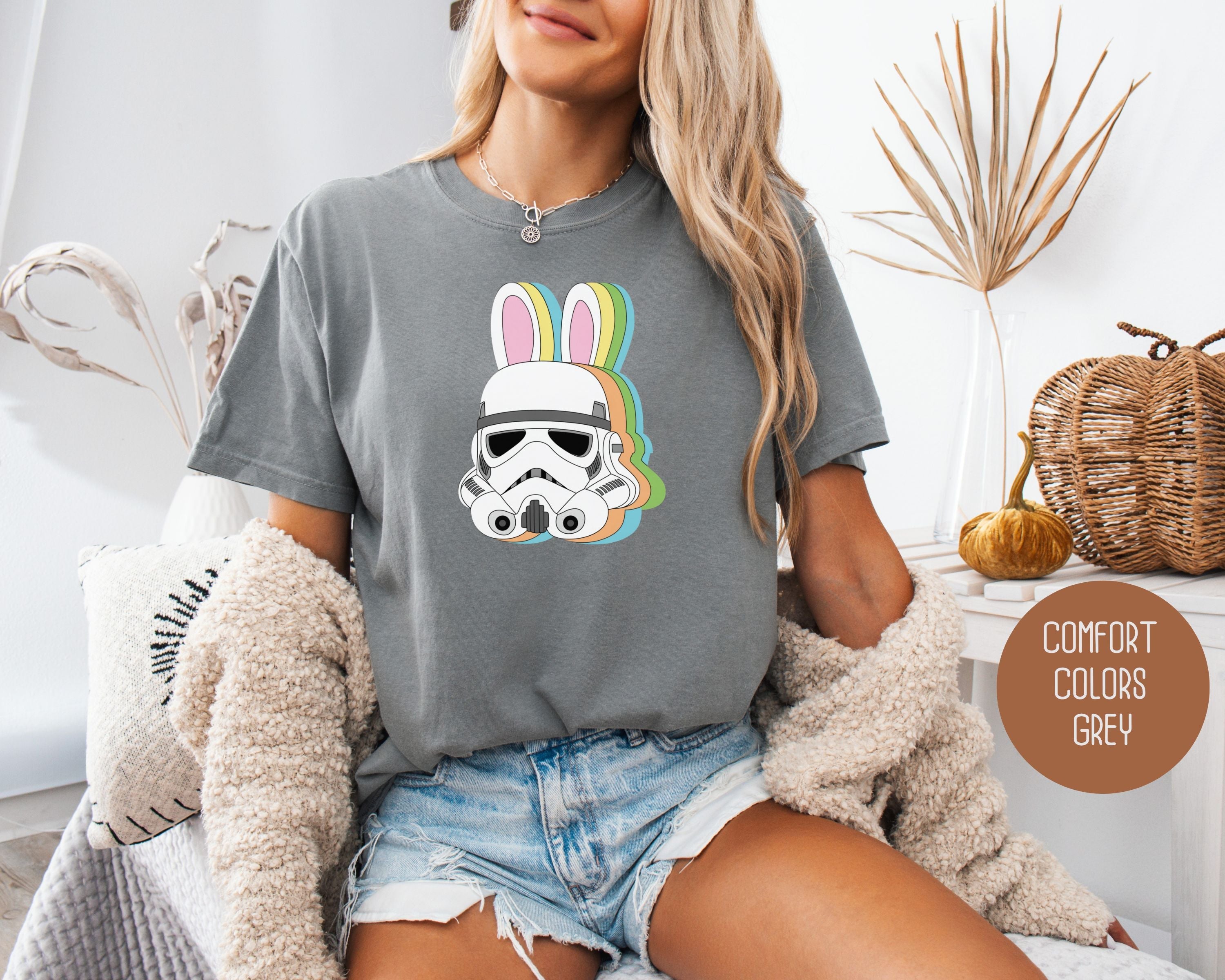 Storm Trooper Easter Bunny Comfort Colors Shirt-4