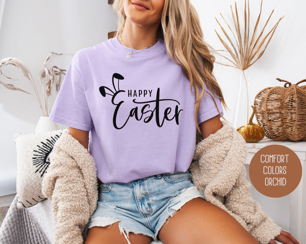 Happy Easter Bunny Comfort Colors Shirt-1