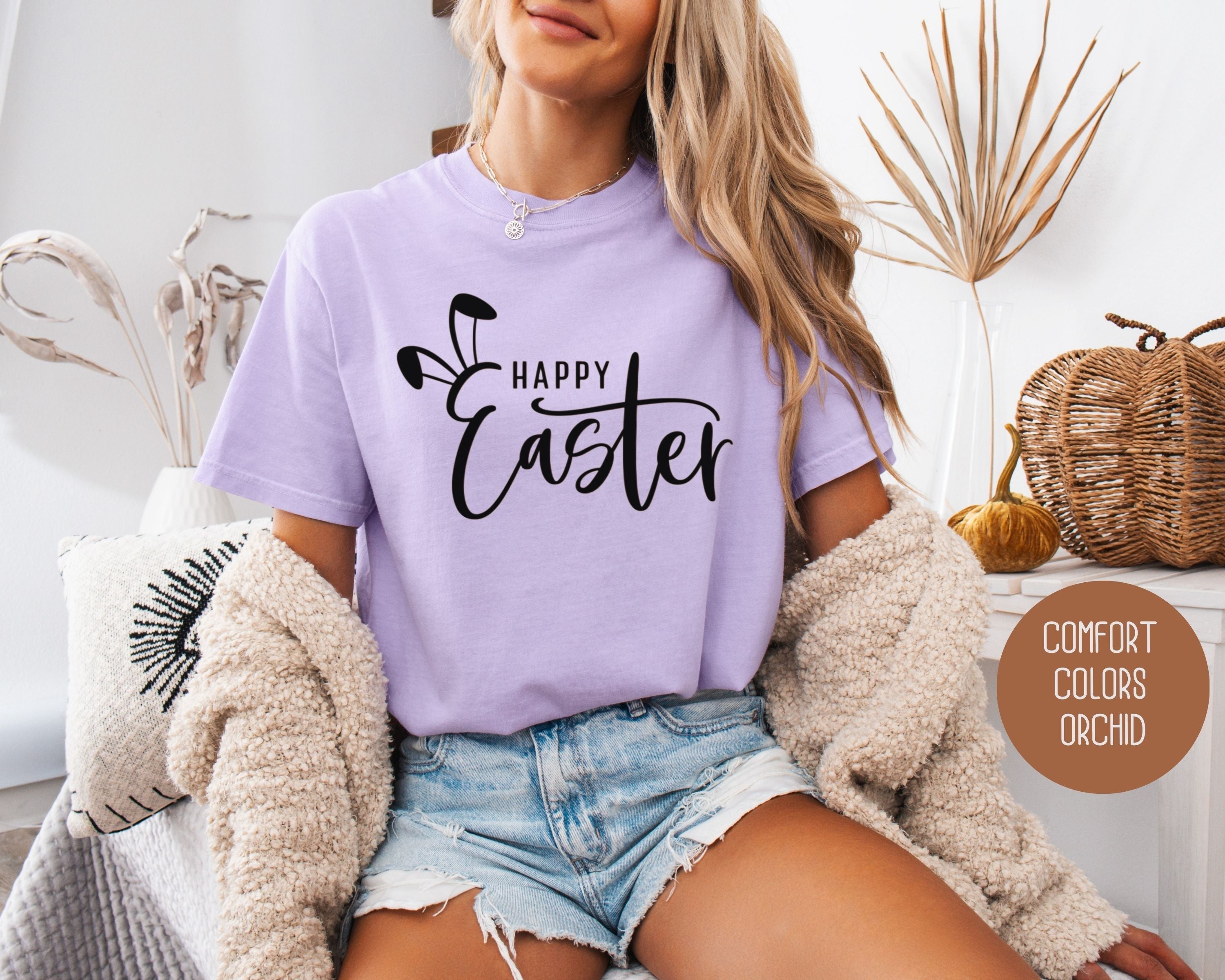 Happy Easter Bunny Comfort Colors Shirt-1