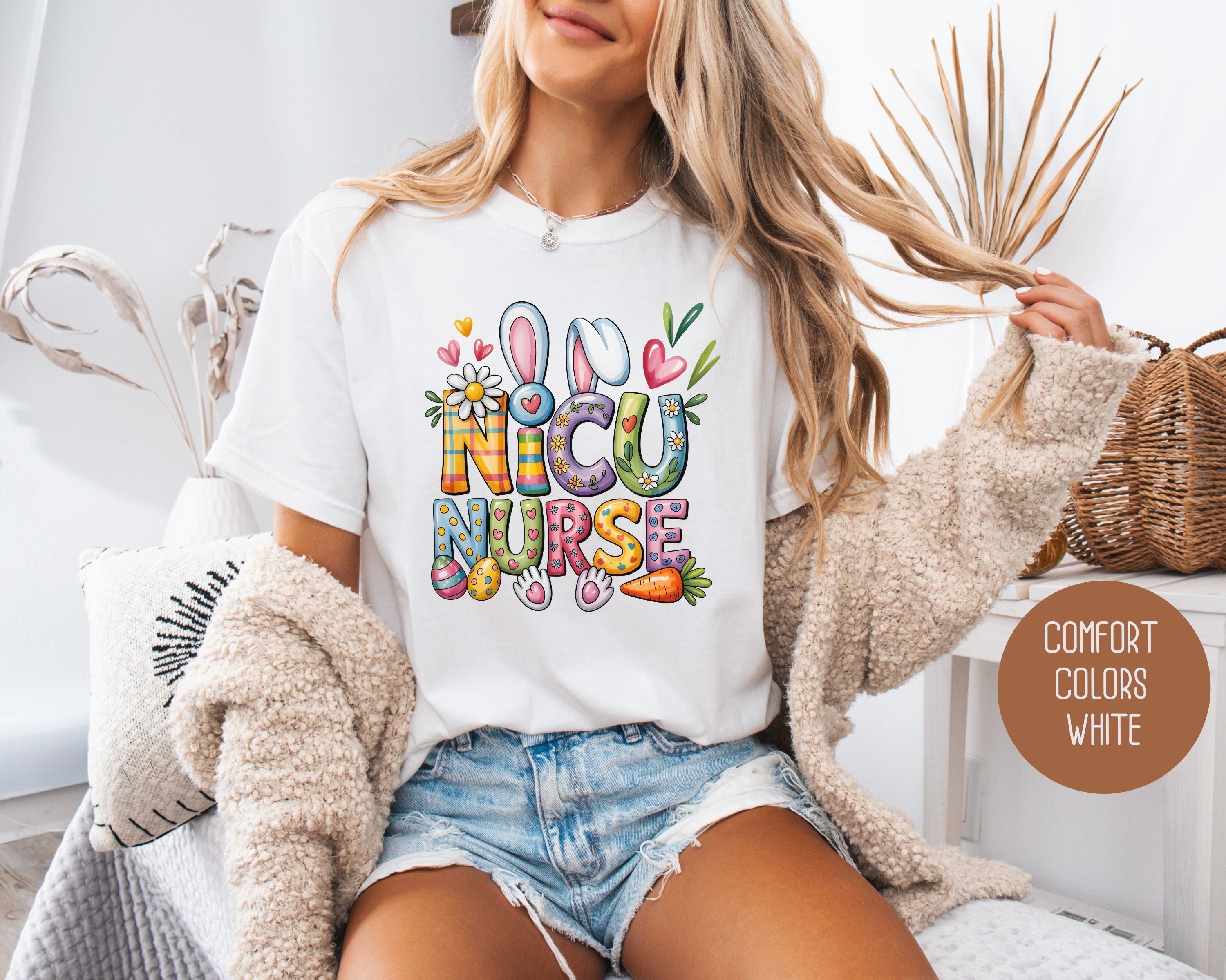 NICU Easter Nurse Comfort Colors Shirt-13