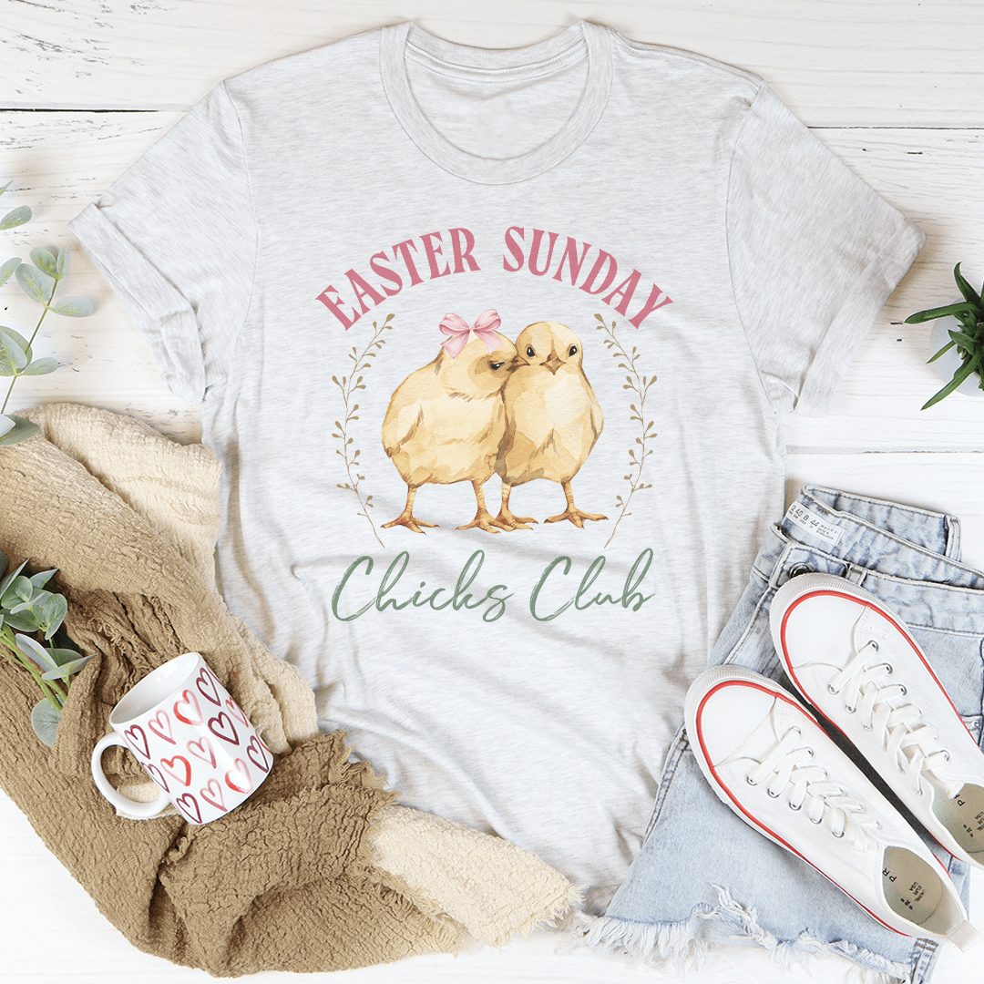Easter Sunday Chicks Club Tee-3