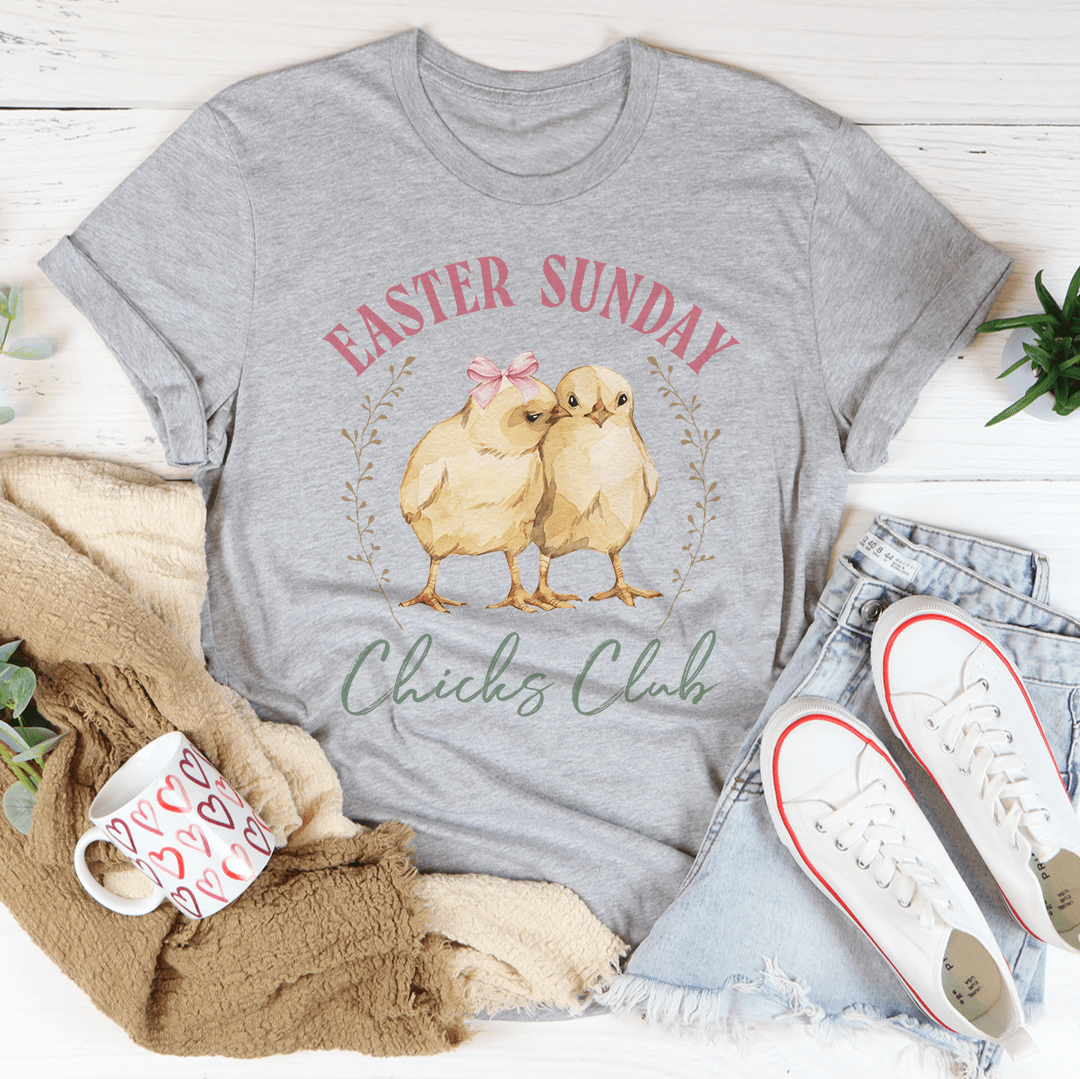 Easter Sunday Chicks Club Tee-2