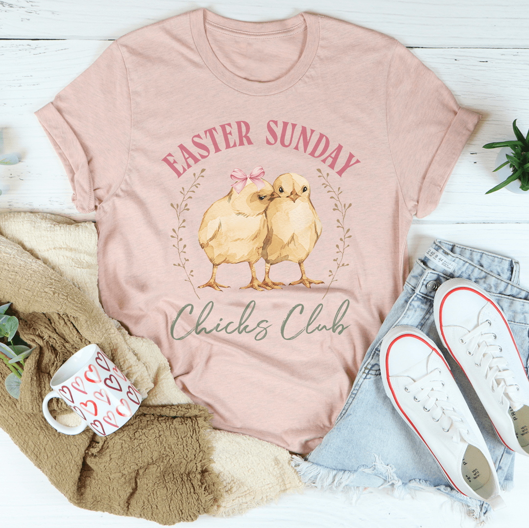 Easter Sunday Chicks Club Tee-0