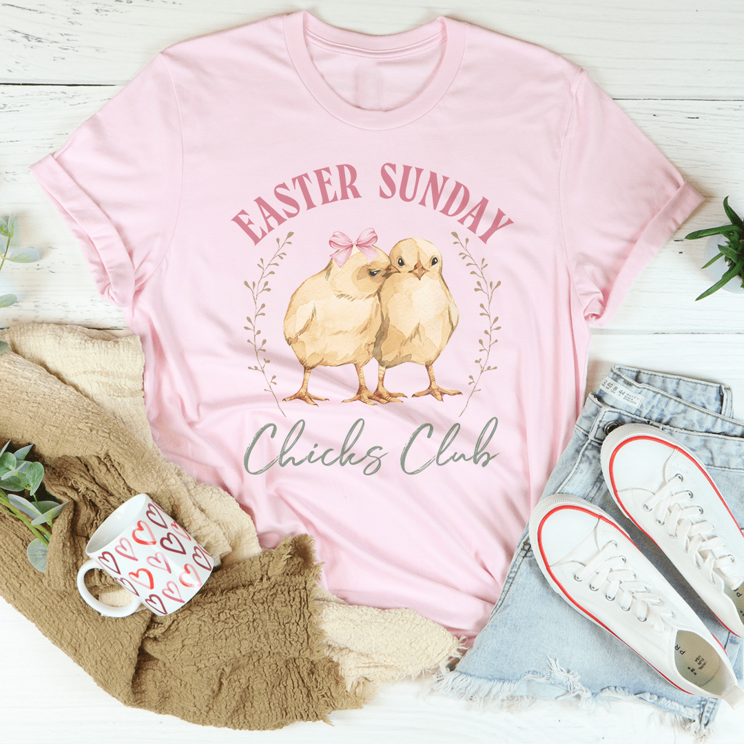 Easter Sunday Chicks Club Tee-1