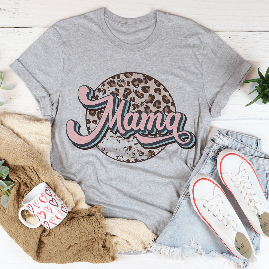 Retro Leopard Mama Cotton Tee