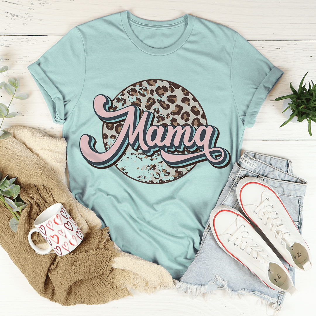 Retro Leopard Mama Cotton Tee