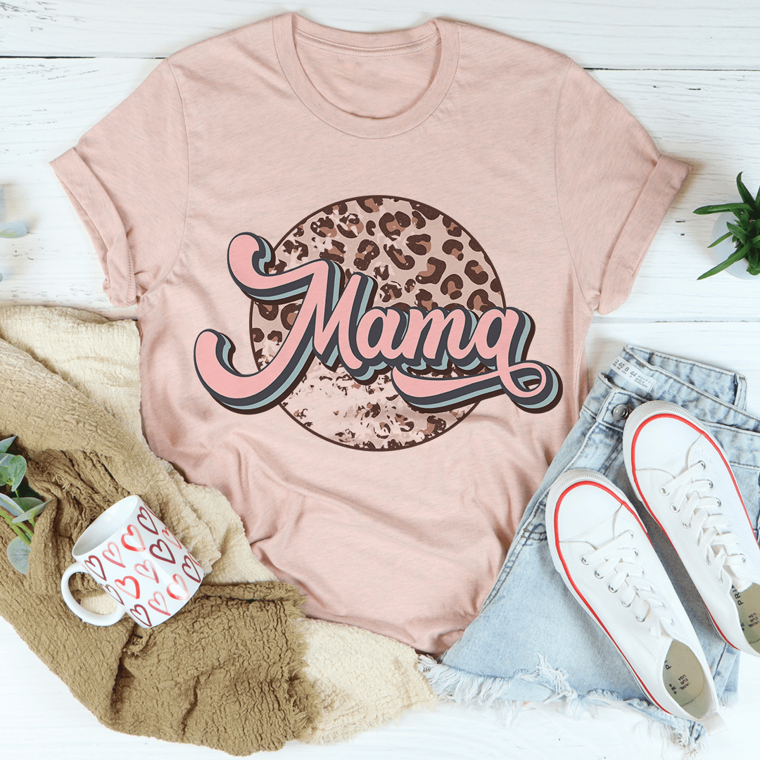 Retro Leopard Mama Cotton Tee
