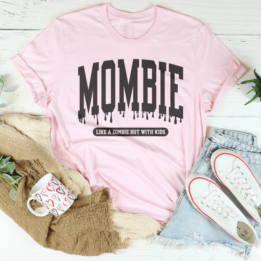 Mombie Like A Zombie But With unisex graphic T-shirt in soft cotton with short sleeves and casual retail fit